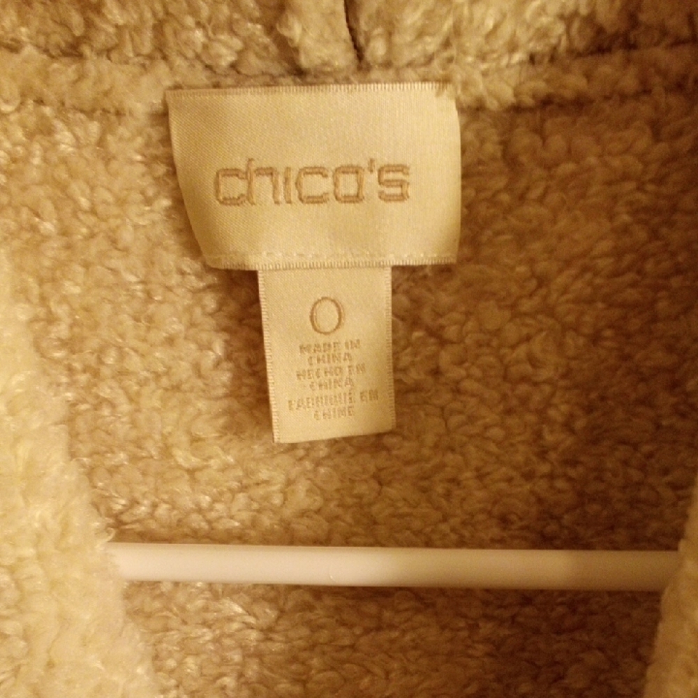 Chico's Tan and Cream Shearling Vest - Picture 5 of 5
